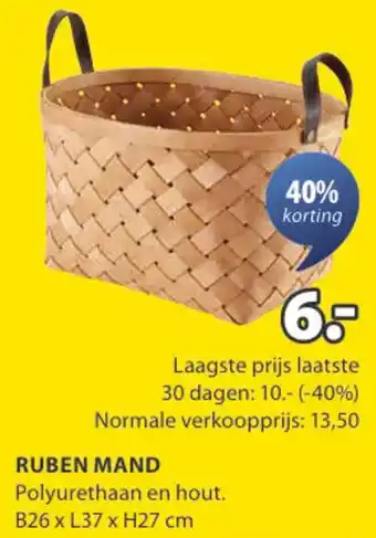 Jysk Ruben mand aanbieding
