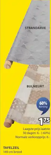Jysk Tafelzeil aanbieding