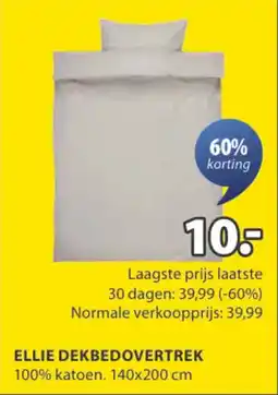 Jysk Ellie dekbedovertrek aanbieding