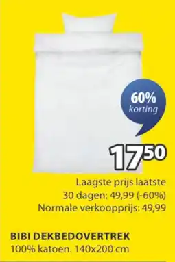 Jysk Bibi dekbedovertrek aanbieding