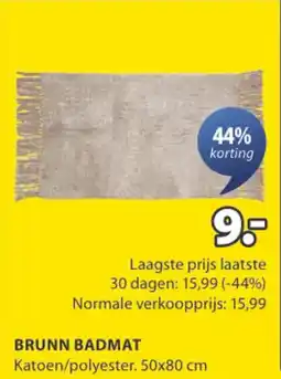 Jysk Brunn badmat aanbieding