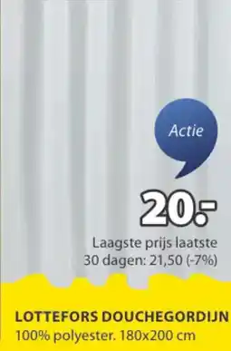 Jysk Lottefors douchegordijn aanbieding