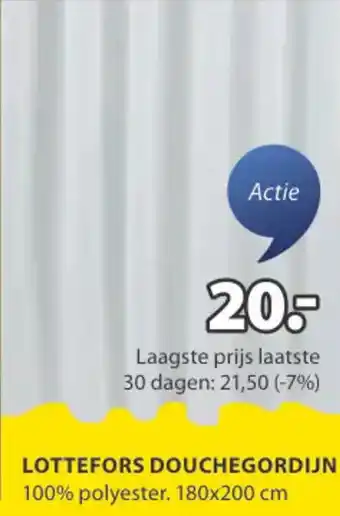 Jysk Lottefors douchegordijn aanbieding