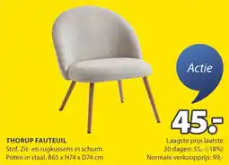 Jysk Thorup fauteuil aanbieding