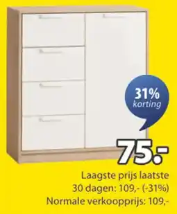 Jysk Jenslev ladekast 4 lades 1 deur aanbieding