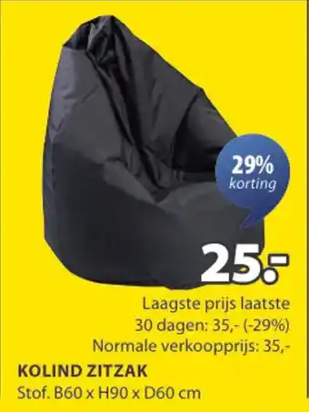 Jysk Kolind zitzak aanbieding