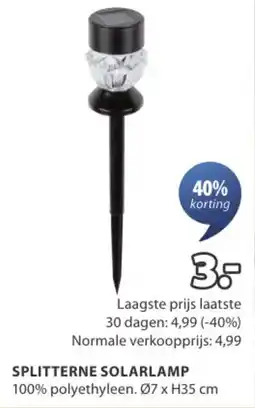 Jysk Splitterne solarlamp aanbieding