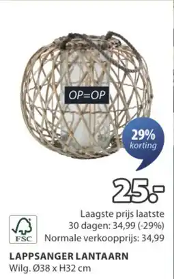 Jysk FSC Lappsanger lantaarn aanbieding