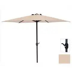 Praxis Parasol Creme Ø300 cm voor Tuin en Terras | met handig opdraaisysteem aanbieding