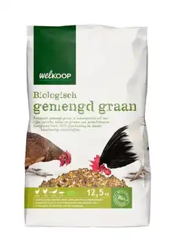 Welkoop Welkoop Gemengd graan Biologisch - Kippenvoer - 12,5 kg aanbieding