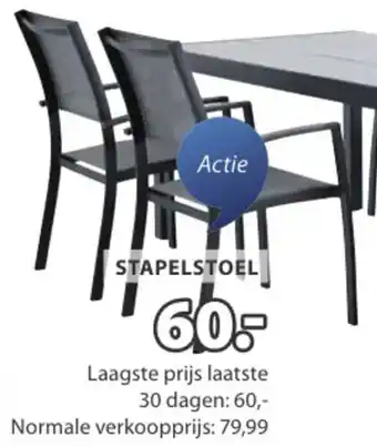 Jysk Strandby stapelstoel aanbieding