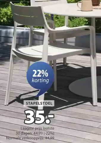 Jysk Ingstrup stapelstoel aanbieding