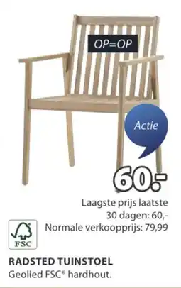 Jysk FSC Radsted tuinstoel aanbieding