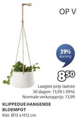 Jysk Klippedue hangende bloempot aanbieding