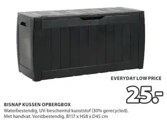 Jysk Bisnap kussen opbergbox aanbieding