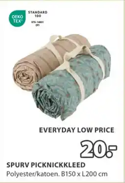 Jysk Spurv picknickkleed aanbieding