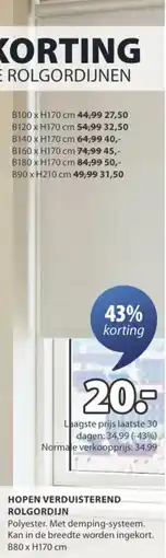 Jysk Hopen verduisterend rolgordijn aanbieding
