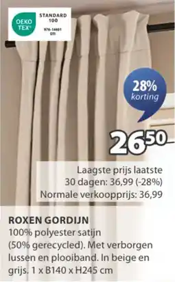 Jysk Roxen gordijn aanbieding