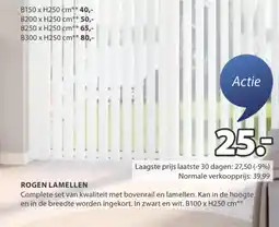 Jysk Rogen lamellen aanbieding