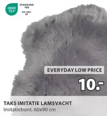 Jysk Taks imitatie lamsvacht aanbieding