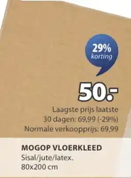 Jysk Mogop vloerkleed aanbieding