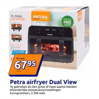 Action Petra airfryer Dual View aanbieding