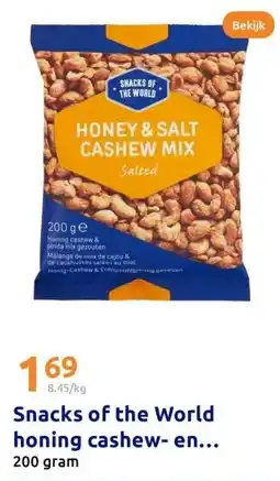 Action Snacks of the World honing cashew en pindamix aanbieding