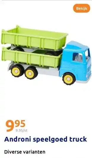 Action Androni speelgoed truck aanbieding
