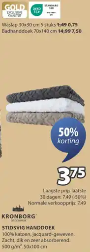 Jysk Kronborg stidsvig handdoek aanbieding