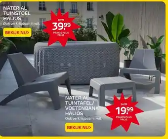 Praxis NATERIAL TUINTAFEL/ VOETENBANK HALIOS aanbieding