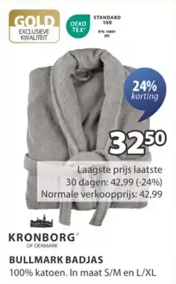 Jysk Bullmark badjas aanbieding