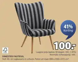 Jysk FSC Simested fauteuil aanbieding