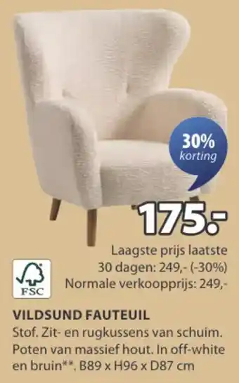 Jysk Vildsund fauteuil aanbieding