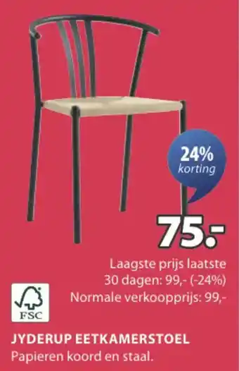 Jysk FSC Jyderup eetkamerstoel aanbieding