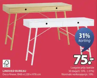 Jysk Lindved bureau aanbieding