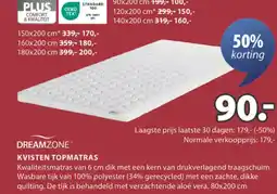 Jysk Kvisten topmatras aanbieding