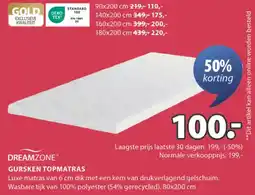 Jysk Gursken topmatras aanbieding