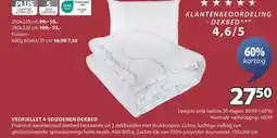 Jysk VEOFJELLET 4-SEIZOENEN DEKBED aanbieding