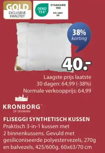 Jysk Fliseggi synthetisch kussen aanbieding