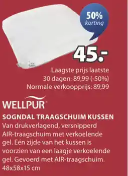 Jysk Sogndal traagschuim kussen aanbieding