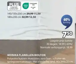 Jysk Monika flanellen molton aanbieding