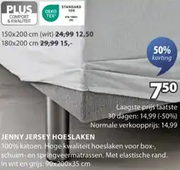 Jysk Jenny jersey hoeslaken aanbieding