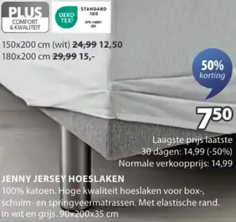 Jysk Jenny jersey hoeslaken aanbieding