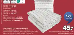 Jysk Tronfjellet synthetisch dekbed aanbieding
