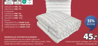 Jysk Tronfjellet synthetisch dekbed aanbieding
