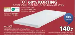 Jysk Wellpur bokselvi GT110 topmatras aanbieding