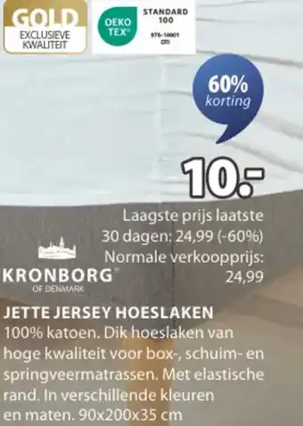Jysk Jette jersey hoeslaken aanbieding