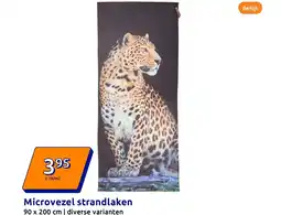Action Microvezel strandlaken aanbieding