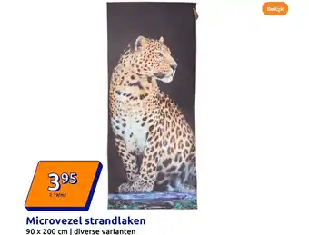 Action Microvezel strandlaken aanbieding