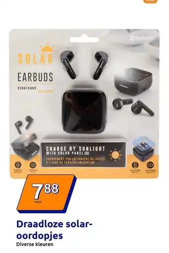 Action Draadloze solar oordopjes aanbieding